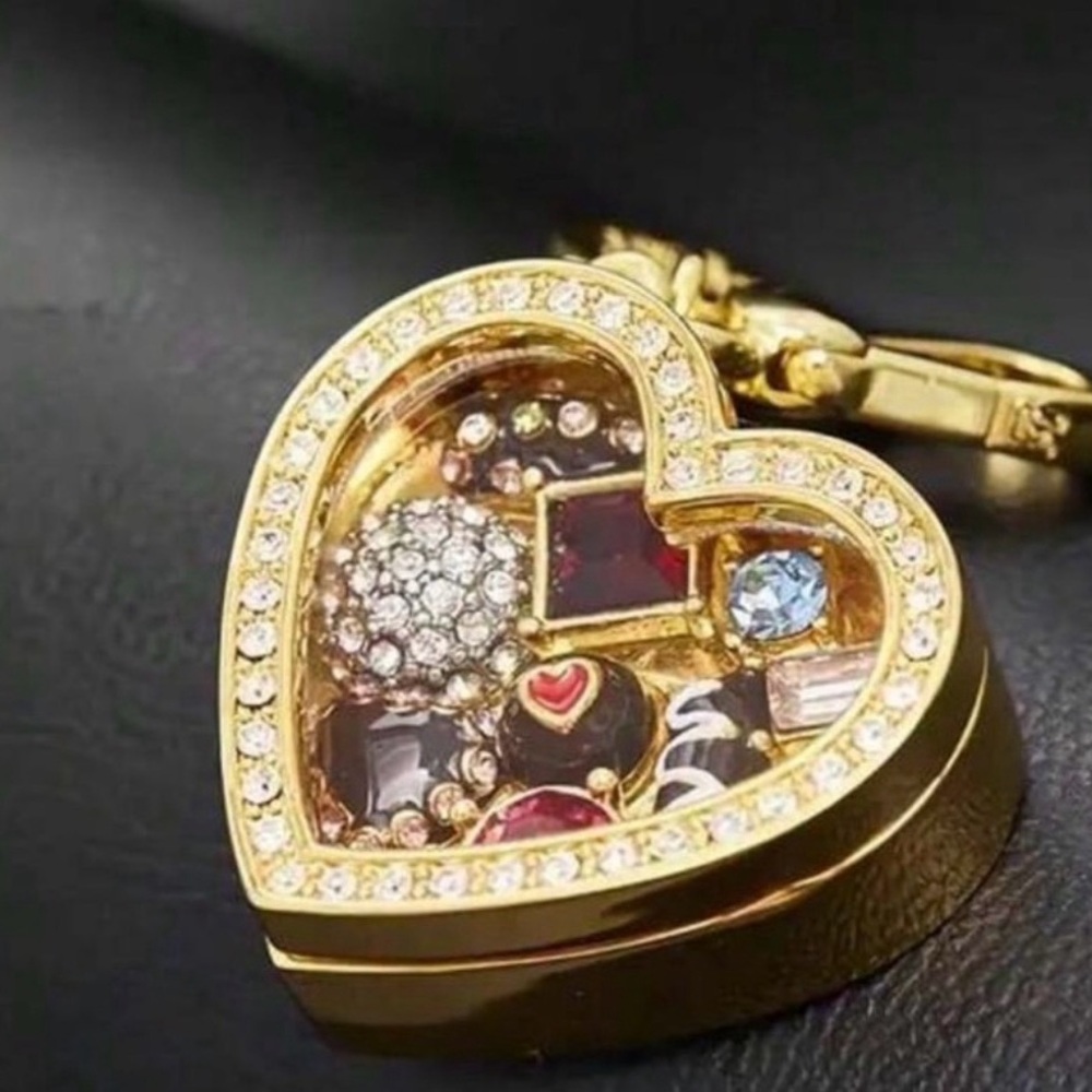 Juicy Couture Gold Heart Charm with Multicolor Stones - Picture 2 of 3